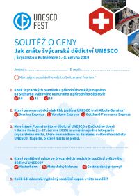 Kupon k soutěži Jak znáte švýcarské UNESCO