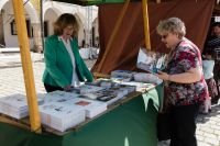 Na stánku UNESCO na náměstí,  i na výstavě, byly v Telči k dispozici informační materiály