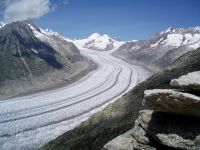 Nejdelší alpský ledovec Aletsch, součást švýcarského dědictví UNESCO