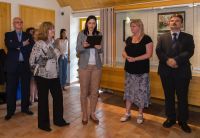 Ze zahájení výstavy v Brně (zprava: Ing. Jiří Němec, radní JM kraje, Mgr. Petra Svobodová vedoucí Vily Löw-Beer, Mgr. Jelena Bilič, ředitelka Chorvat.o turist. sdružení, RNDr. Milena Blažková)